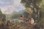 Jean-Antoine Watteau The Embarkation for Cythera (mk05) oil painting picture wholesale